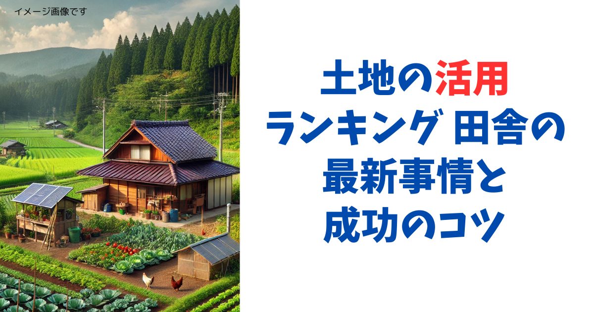 土地の活用ランキング 田舎の最新事情と成功のコツ