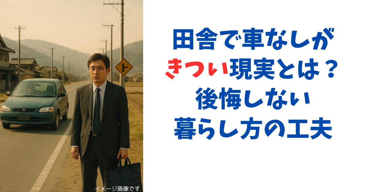 田舎で車なしがきつい現実とは？後悔しない暮らし方の工夫